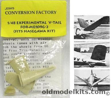 Jeshs Conversion Factory 1/48 Me-109G (Bf-109G) Experimental V-Tail (VJ-WC - werk n.14003) Conversion plastic model kit